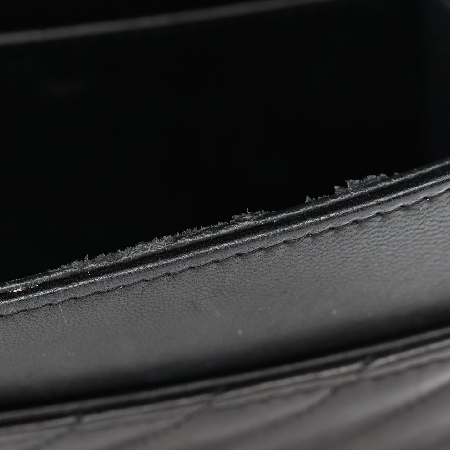 Lambskin Chevron Quilted Jumbo Double Flap So Black