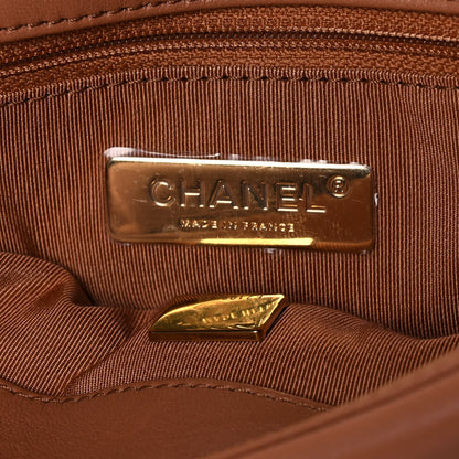 Chanel Lambskin Quilted Large Chanel 19 Flap Brown 6 of 10