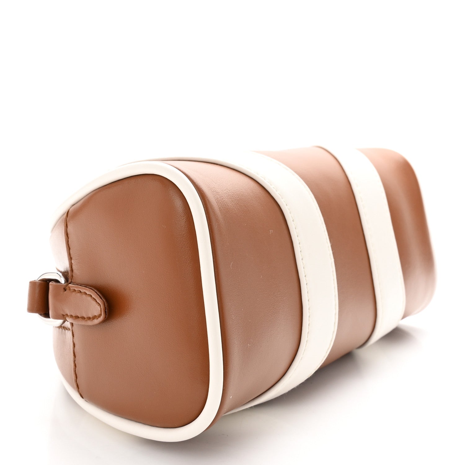 Prada Soft Calfskin Bowling Crossbody Bag Cognac White 4 of 9