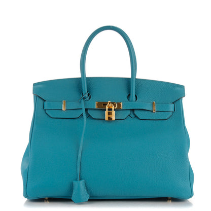 Hermes Togo Birkin 35 Turquoise 1 of 23