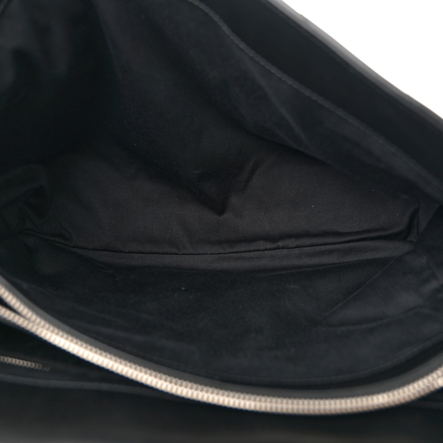 Calfskin Y Quilted Monogram Large Loulou Chain Satchel Black