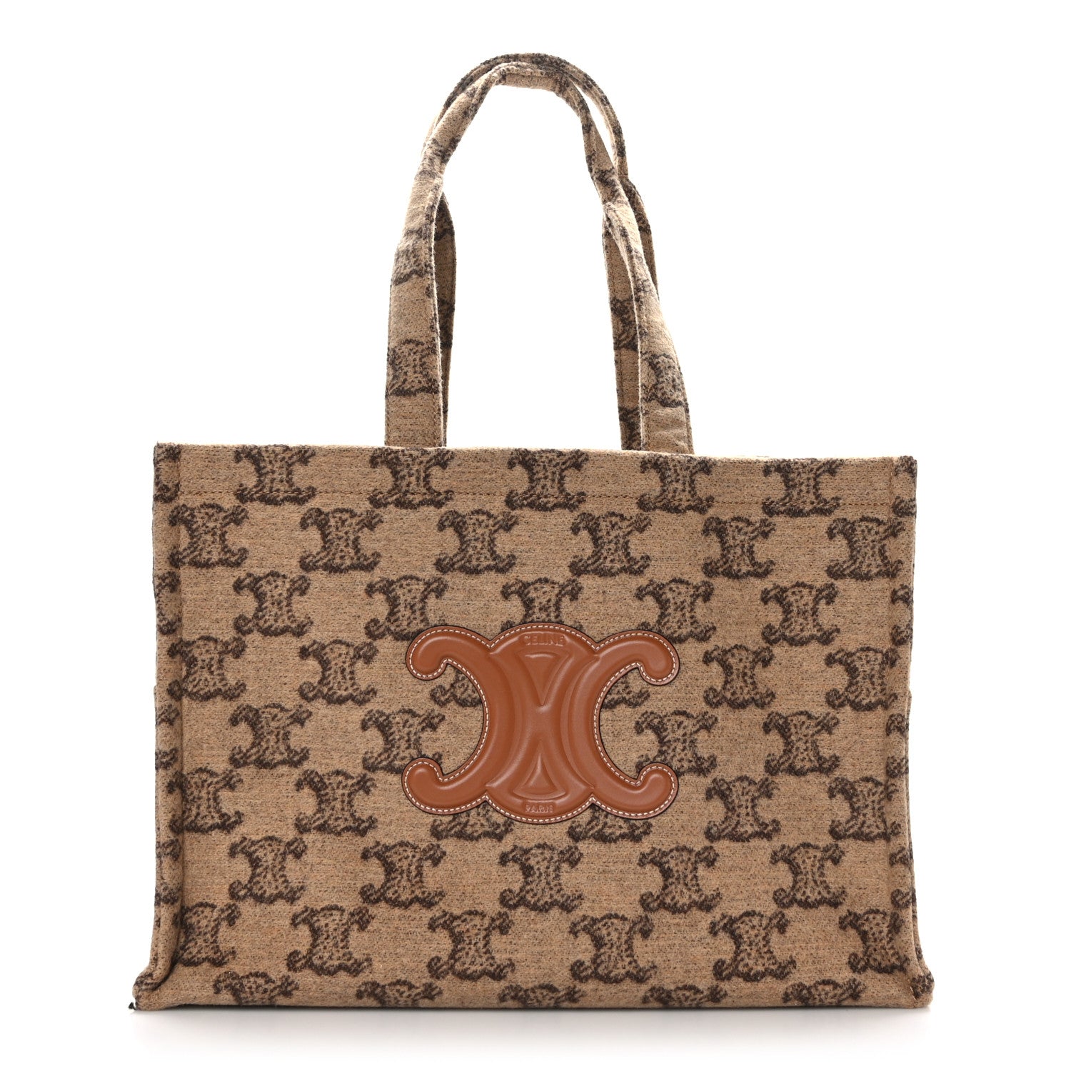 Celine Canvas Calfskin Triomphe Large Cabas Thais Camel 1 of 11