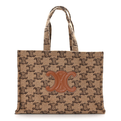 Celine Canvas Calfskin Triomphe Large Cabas Thais Camel 1 of 11