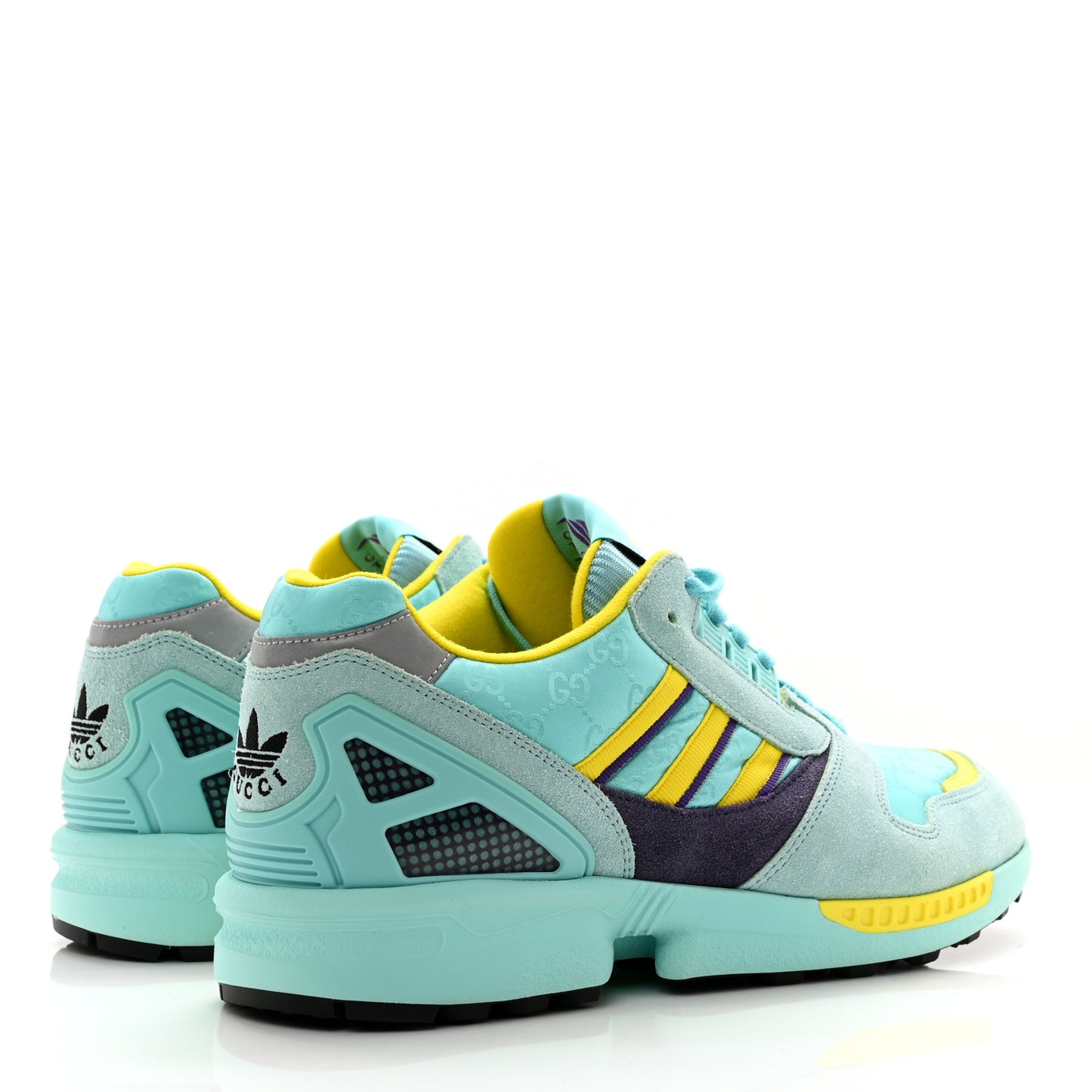 X ADIDAS Suede Madeira Nylon Jacquard GG Monogram Womens ZX8000 Sneakers 10.5 Aqua