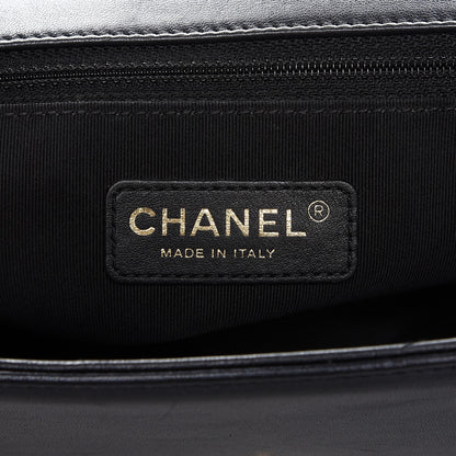 Chanel Lambskin New Medium Boy Flap Pearly Black 6 of 13