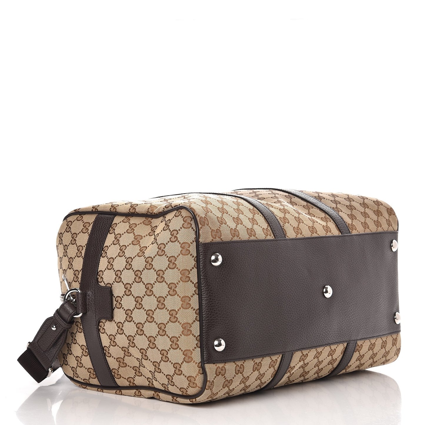 Monogram Dollar Calfskin Boston Duffle Bag Beige Ebony Testa di Moro Marrone Scuro
