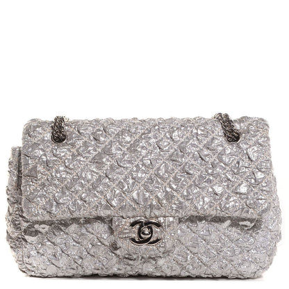 Chanel Lame Quilted Small Double Flap Metallic Silver 1 of 8