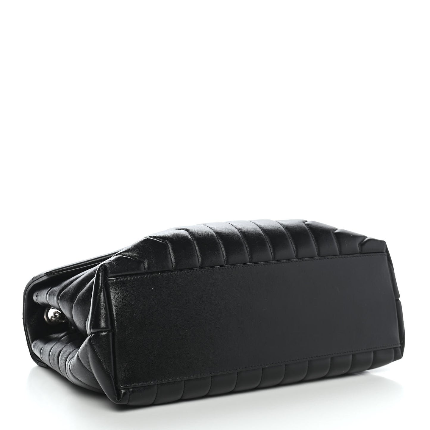 Calfskin Y Quilted Monogram Medium Loulou Chain Satchel Black