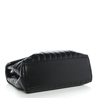 Saint Laurent Calfskin Y Quilted Monogram Medium Loulou Chain Satchel Black 4 of 10