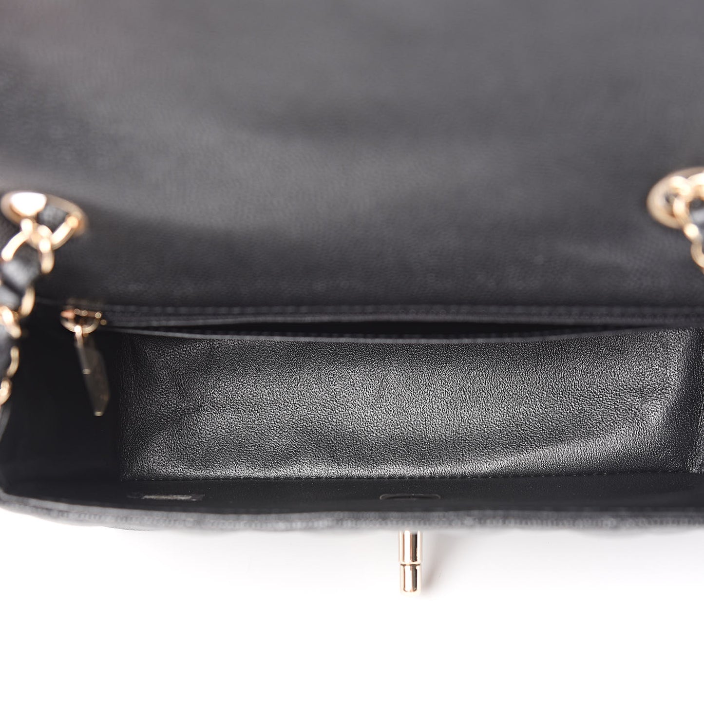 Caviar Quilted Mini Rectangular Flap Black