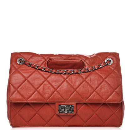 Chanel Washed Lambskin Jumbo Take Away Flap Black Dark Red 1 of 10