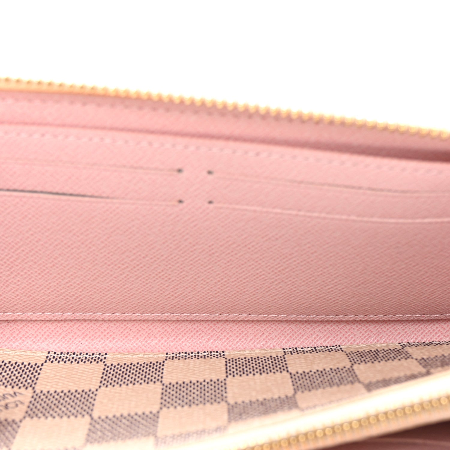 Louis Vuitton Damier Azur Clemence Wallet Rose Ballerine 5 of 6