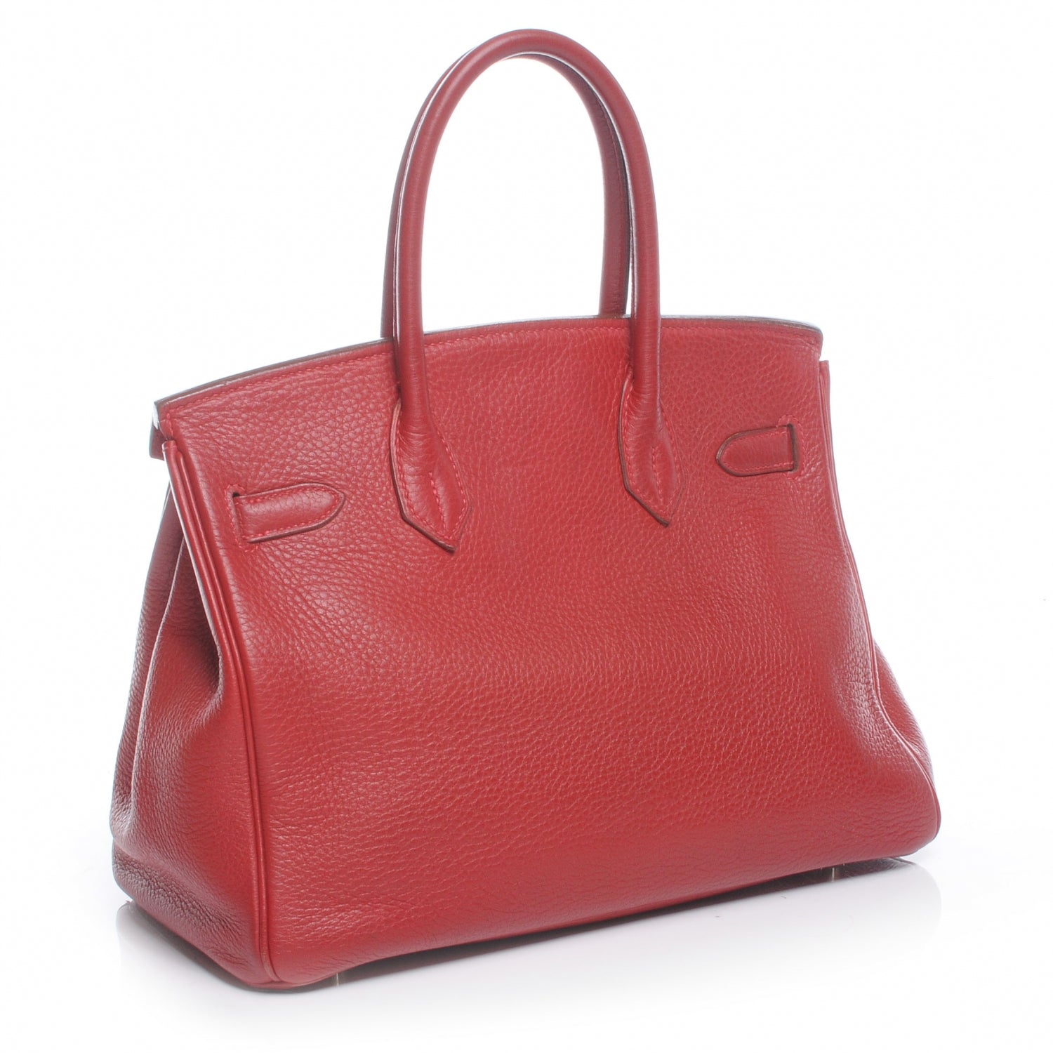 Hermes Taurillon Clemence Birkin 30 Rouge 3 of 9