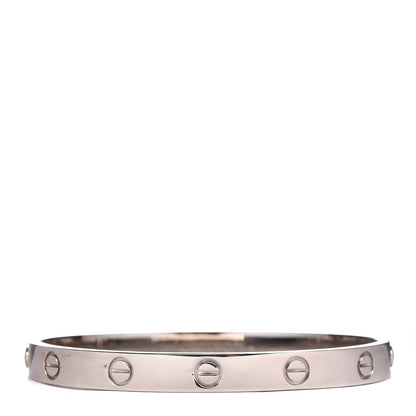 Cartier 18K White Gold LOVE Bracelet 17 3 of 6