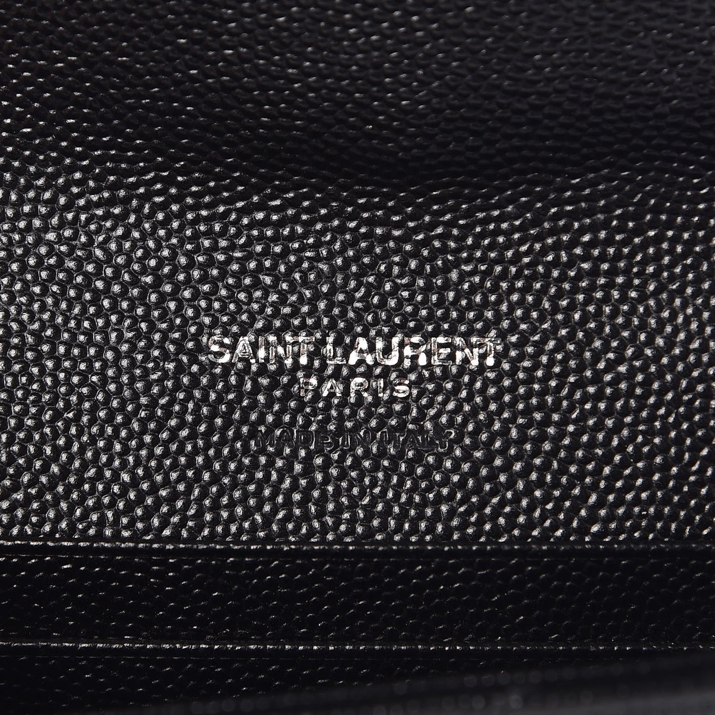 Grain De Poudre Matelasse Chevron Small Monogram Envelope Wallet Black