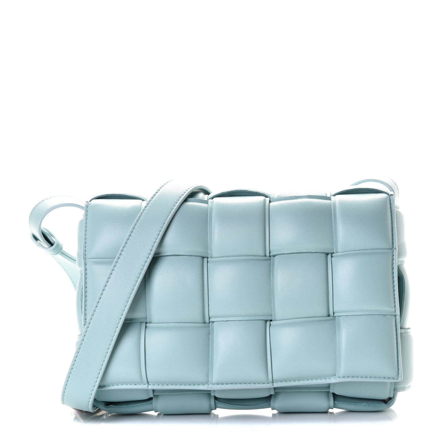 Bottega Veneta Nappa Maxi Intreccio Padded Cassette Crossbody Bag Spearmint 1 of 5
