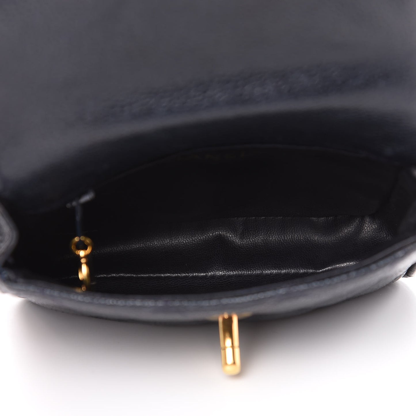 Caviar Quilted Flap Belt Bag Clutch Navy