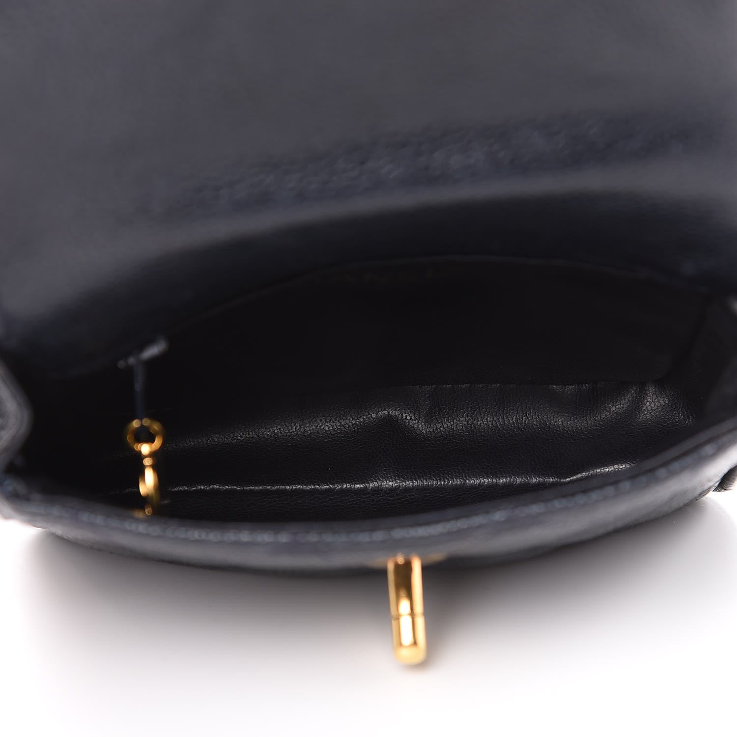 Chanel Caviar Quilted Flap Belt Bag Clutch Navy 5 of 13
