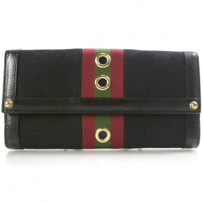 Gucci Signature Canvas French Purse Wallet Black 1 of 8