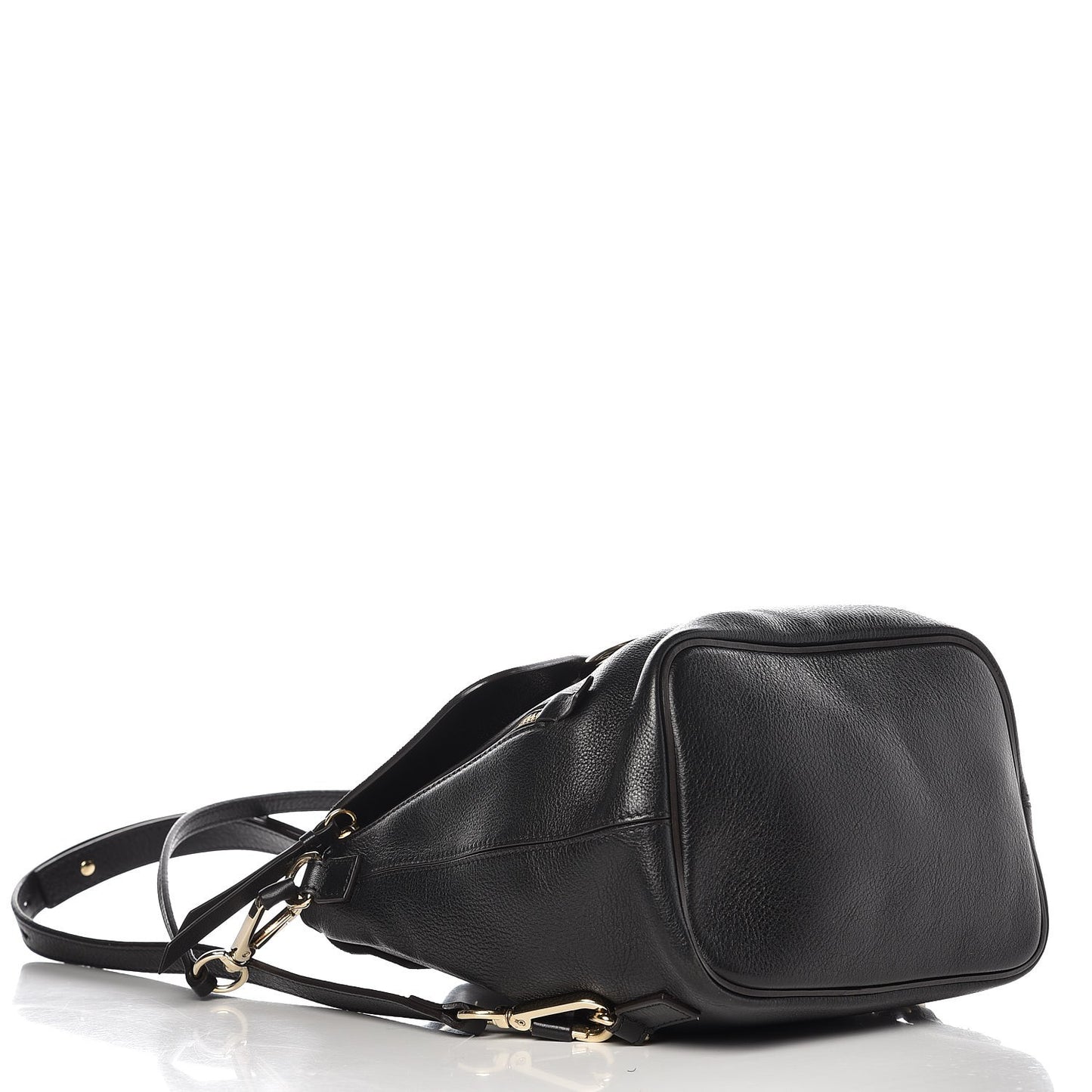 Suede Calfskin Small Faye Backpack Black