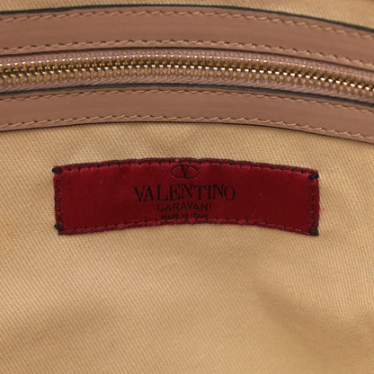 Valentino Garavani Vitello Rockstud Single Handle Flap Tote Beige 6 of 14
