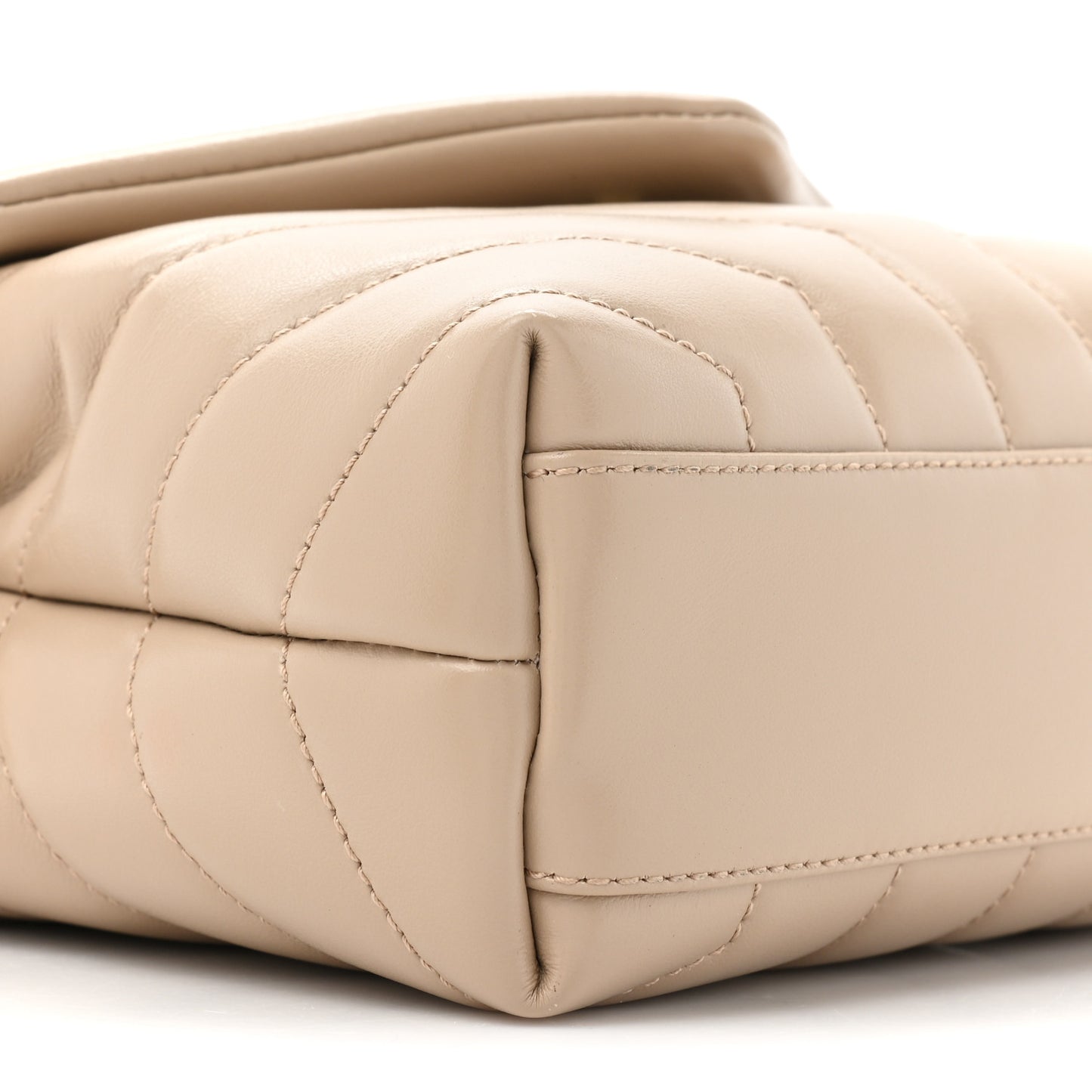 Calfskin Y Quilted Monogram Toy Loulou Crossbody Bag Dark Beige