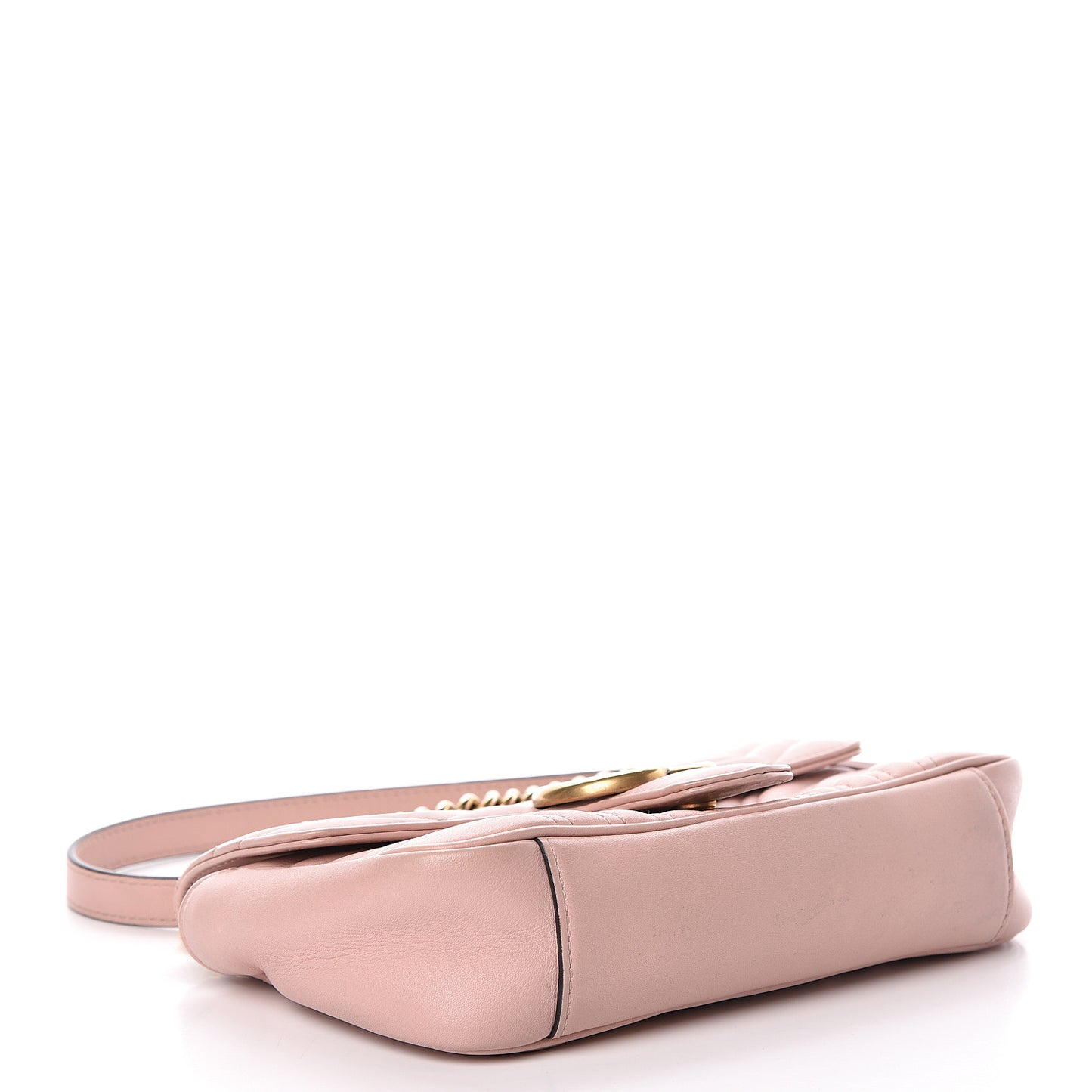 Calfskin Matelasse Mini GG Marmont Shoulder Bag Perfect Pink