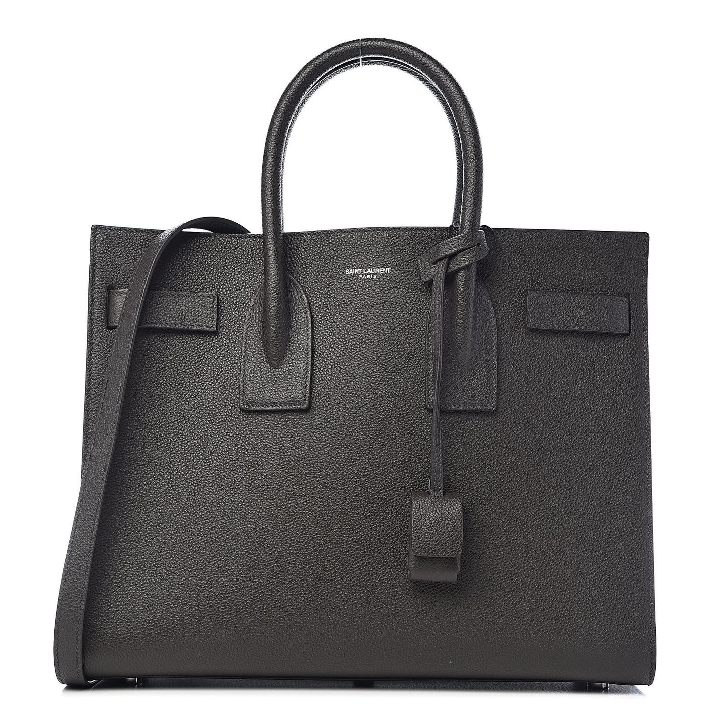 Grained Calfskin Small Sac De Jour Coal
