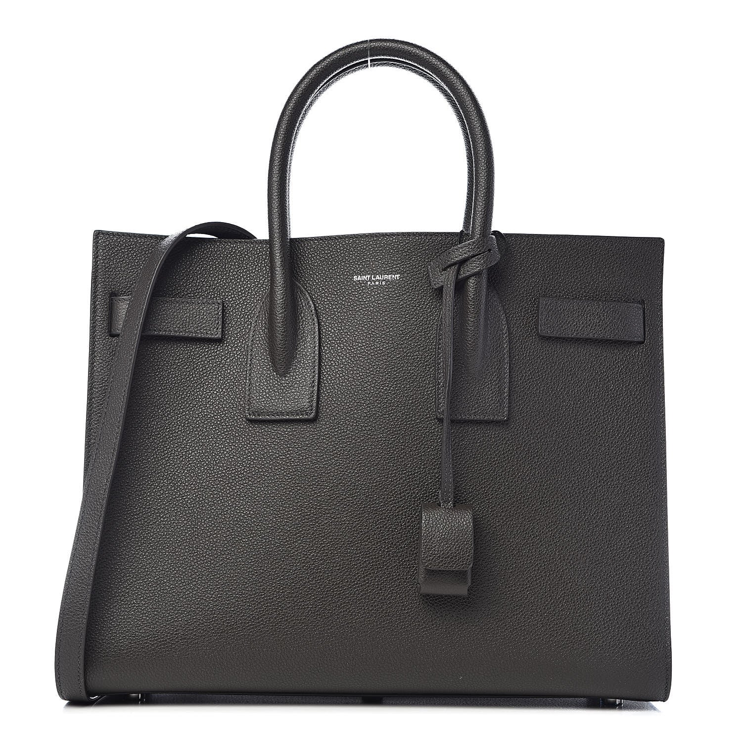 Saint Laurent Grained Calfskin Small Sac De Jour Coal 1 of 11