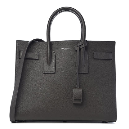 Saint Laurent Grained Calfskin Small Sac De Jour Coal 1 of 11