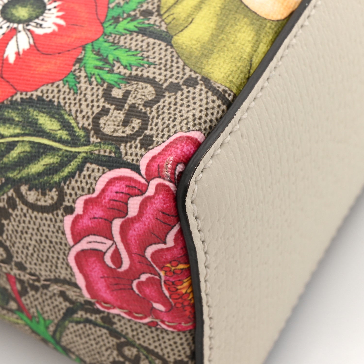 Gucci GG Supreme Monogram Flora Web GG Small Ophidia Dome Shoulder Bag White 12 of 16