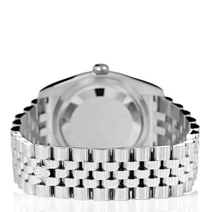 Rolex Stainless Steel 18K White Gold 36mm Oyster Perpetual Datejust Watch Silver 116234 4 of 8