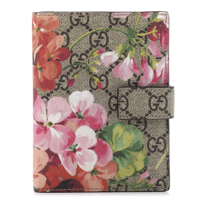 Gucci GG Supreme Monogram Blooms Passport Case Beige Multicolor Dry Rose 1 of 7