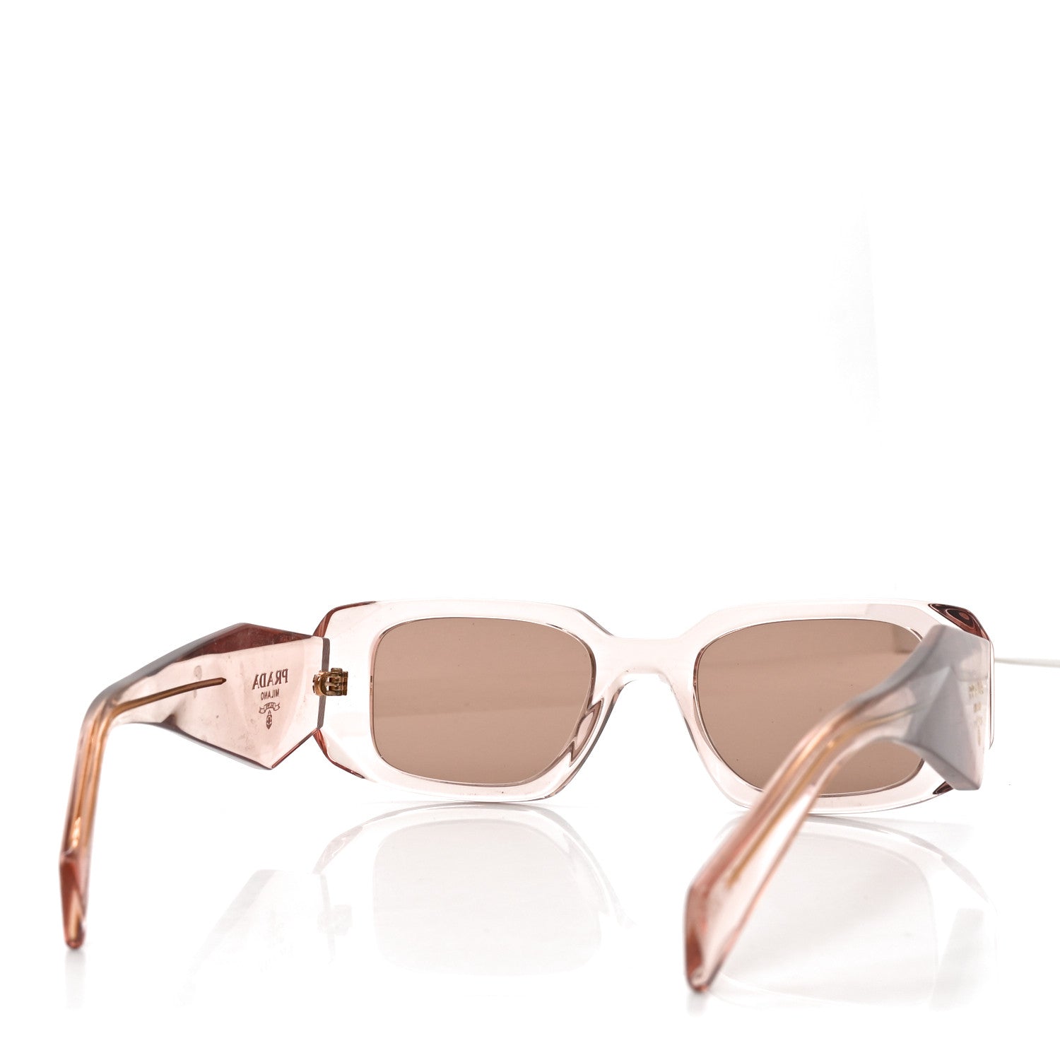 Prada Acetate Symbole Sunglasses SPR 17W Transparent Pink 8 of 12