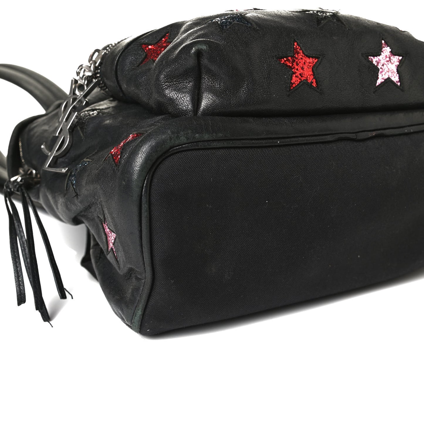 Lambskin Star Applique Mini City California Backpack Black