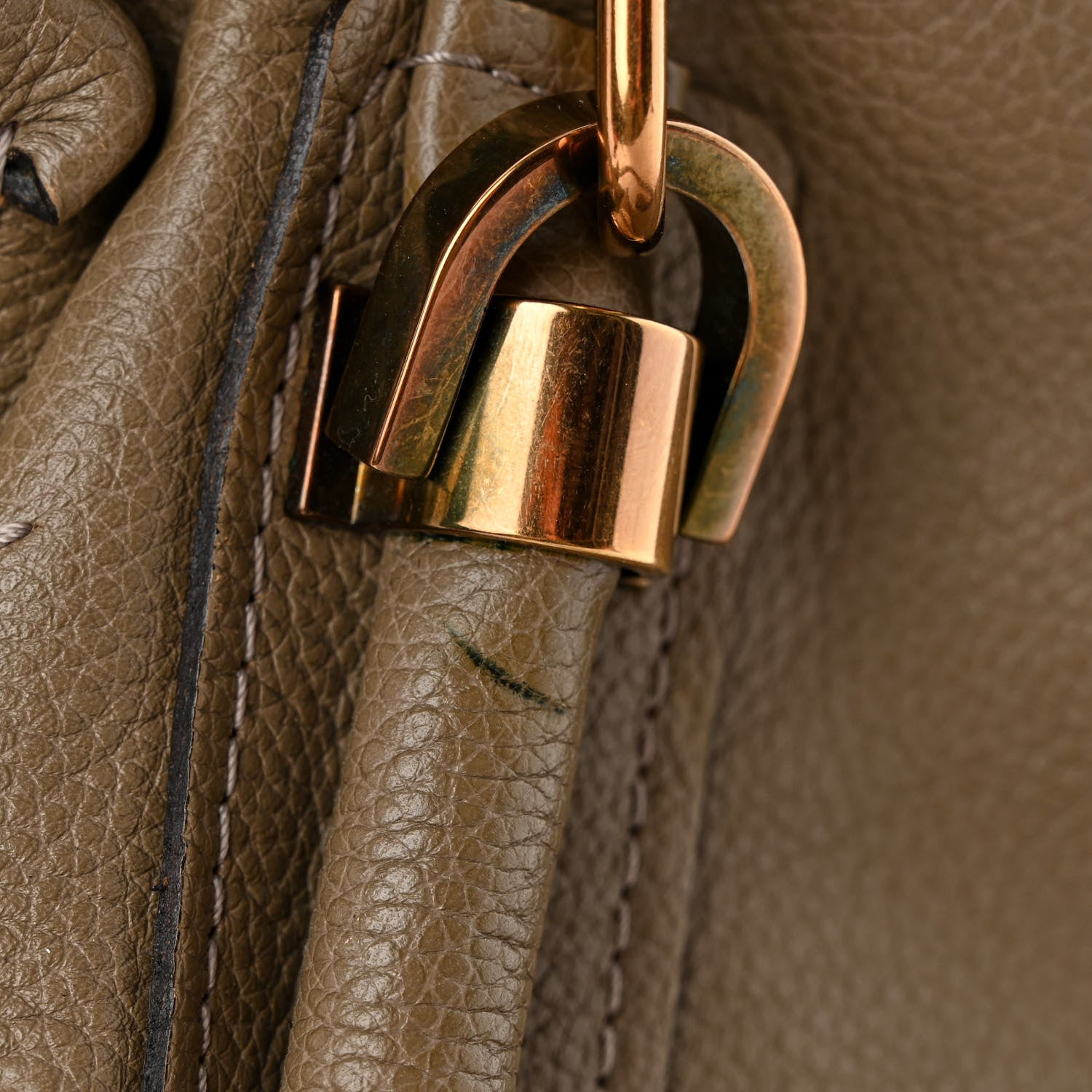 Chloe Calfskin Medium Paraty Barbour Khaki 13 of 14