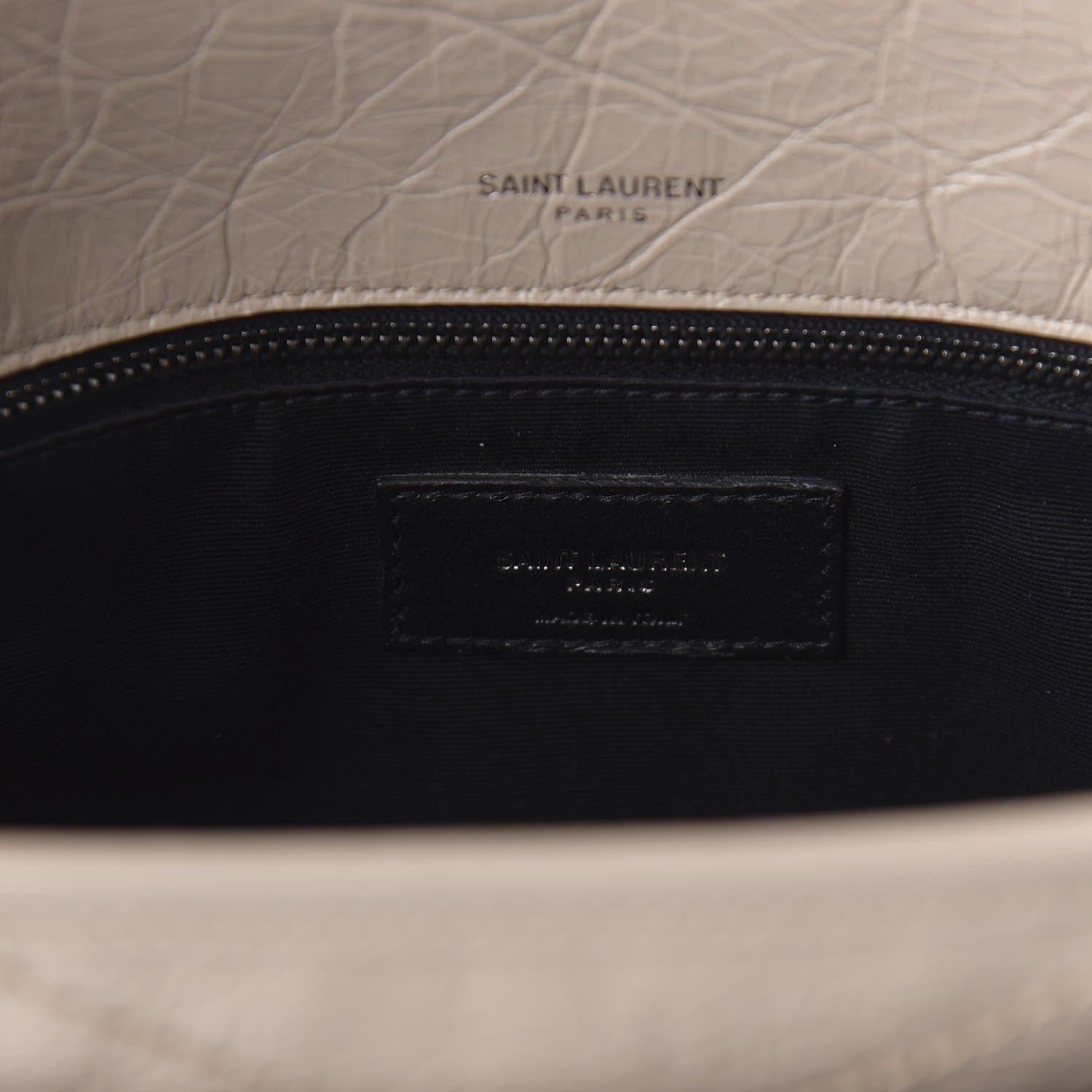 Saint Laurent Crinkled Calfskin Matelasse Monogram Medium Niki Chain Satchel Light Natural 6 of 9
