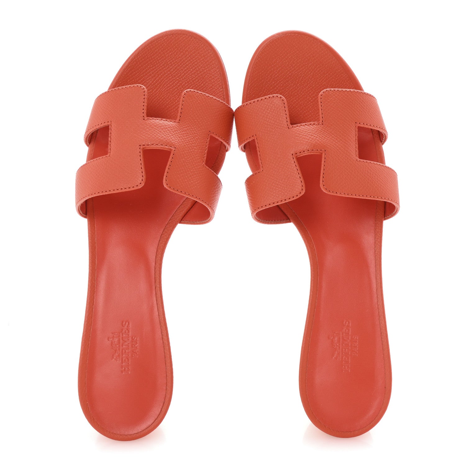 Hermes Epsom Oasis Sandals 37 Orange Poppy 2 of 10