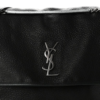 Saint Laurent Grained Lambskin Monogram Oversized Niki Chain Satchel Black 8 of 10