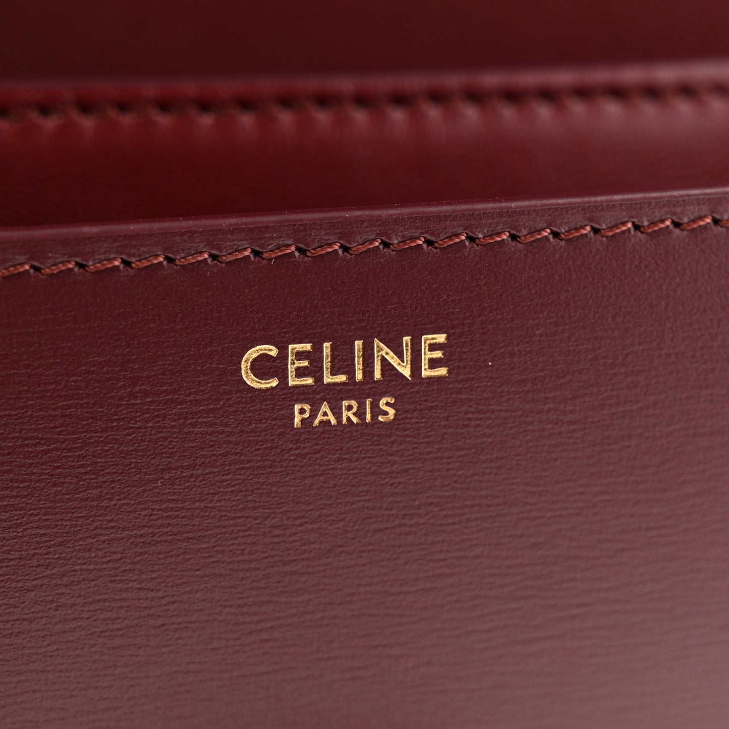 Liege Calfskin Teen Classic Box Flap Bag Burgundy