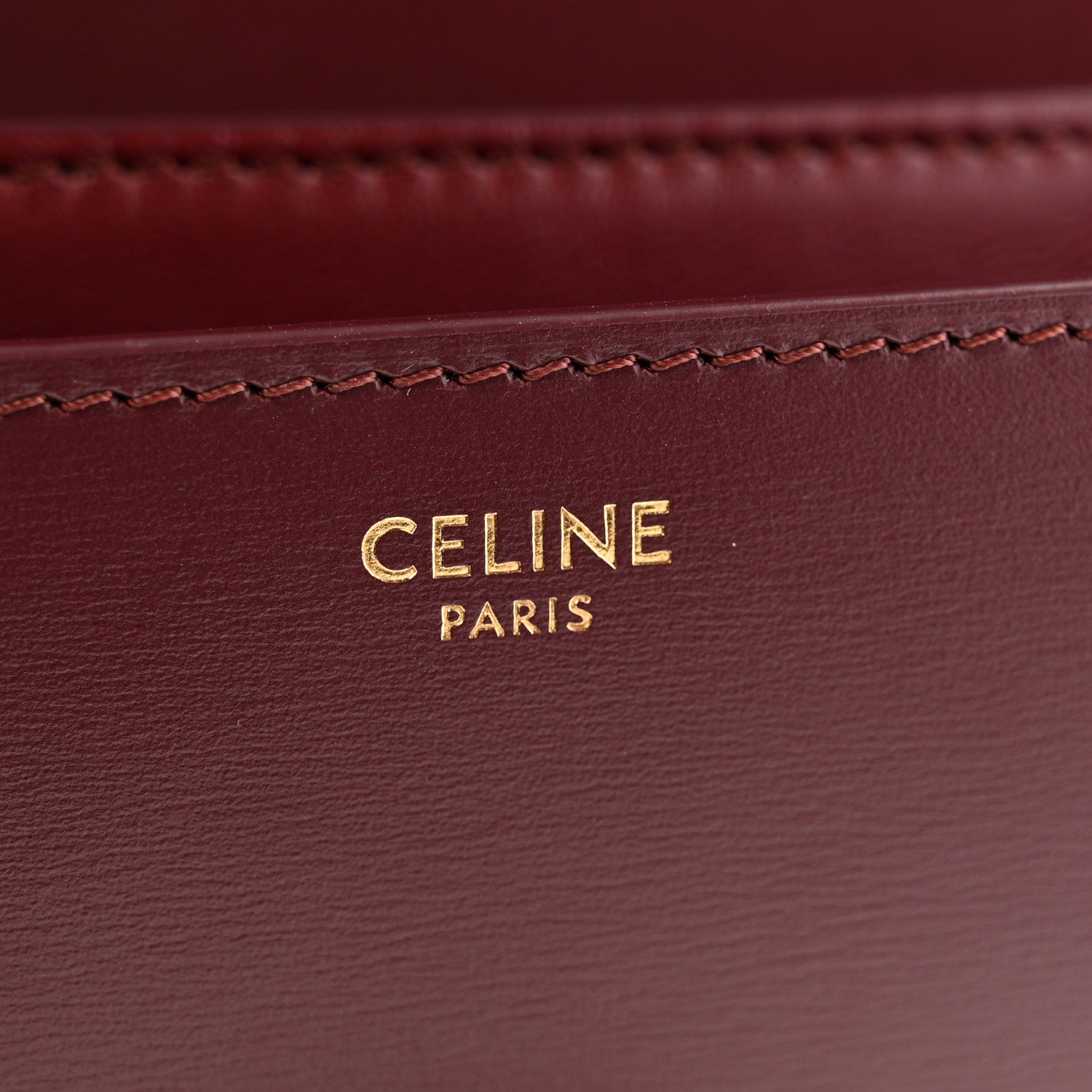 Celine Liege Calfskin Teen Classic Box Flap Bag Burgundy 8 of 13