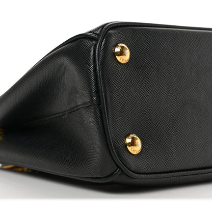 Prada Saffiano Small Galleria Double Zip Tote Black 8 of 9