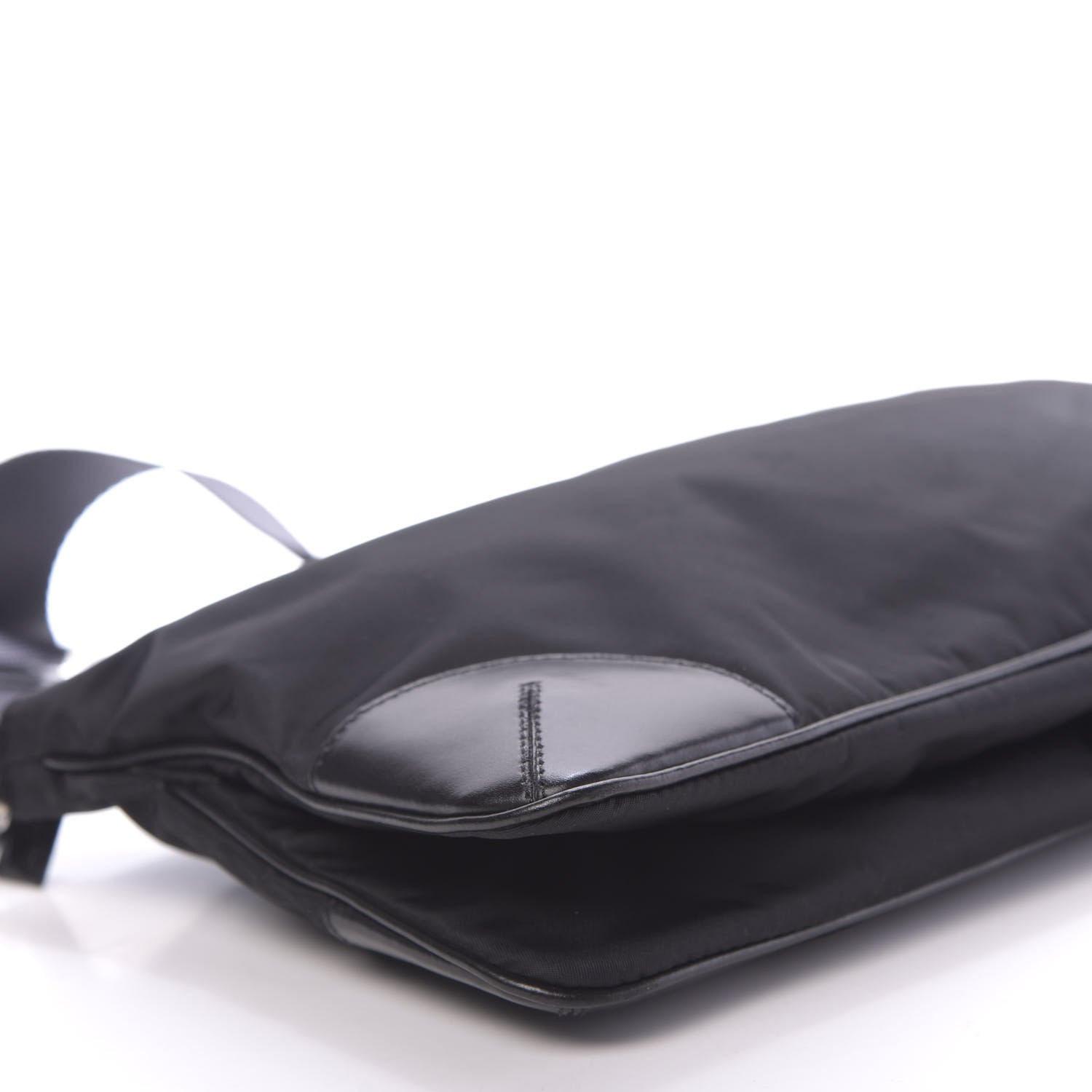 Prada Tessuto Light Nylon Soft Calf Shoulder Bag Black 6 of 11