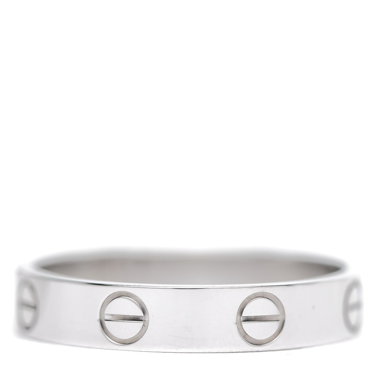 18K White Gold 3.5mm LOVE Wedding Band Ring 54 6.75