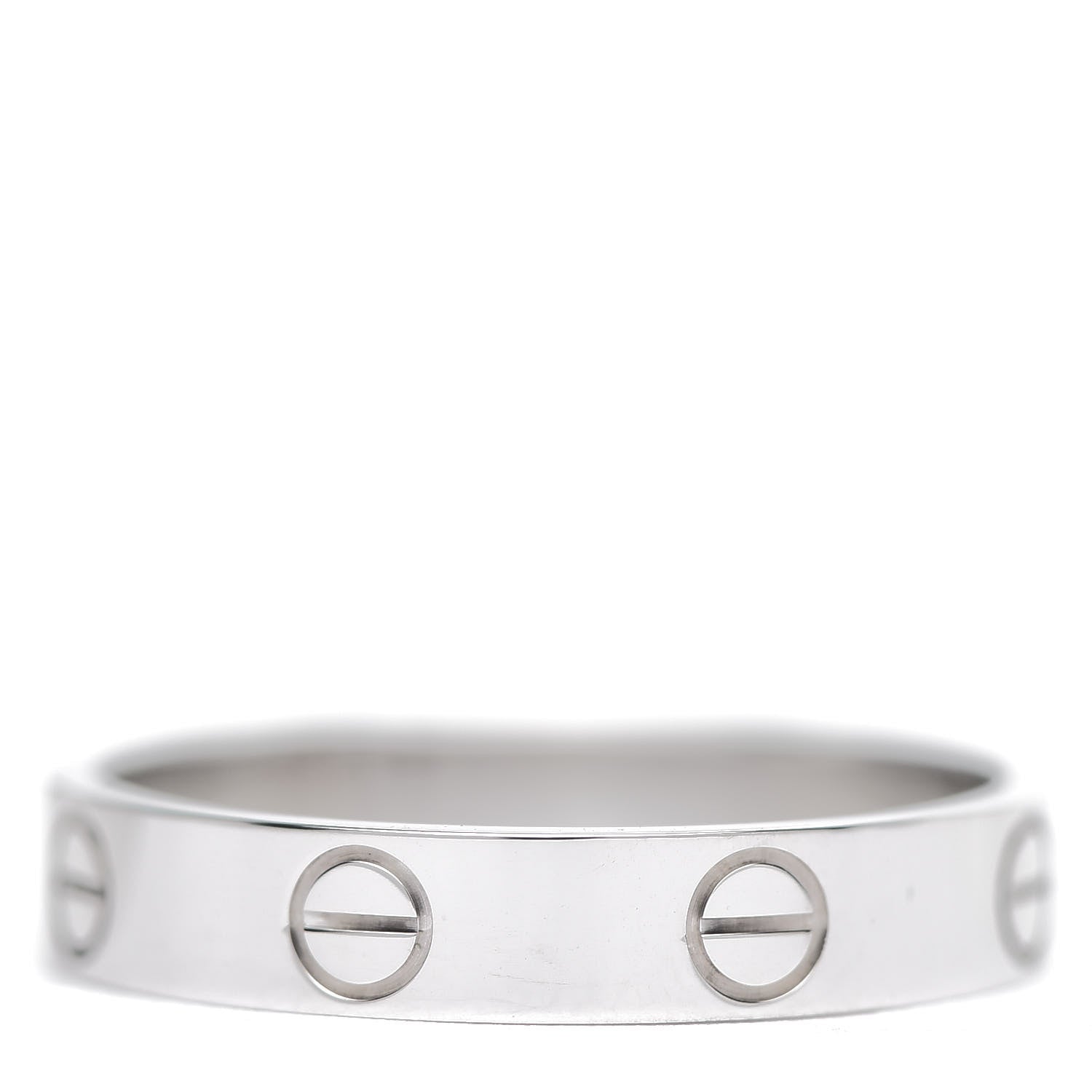 Cartier 18K White Gold 3.5mm LOVE Wedding Band Ring 54 6.75 3 of 6