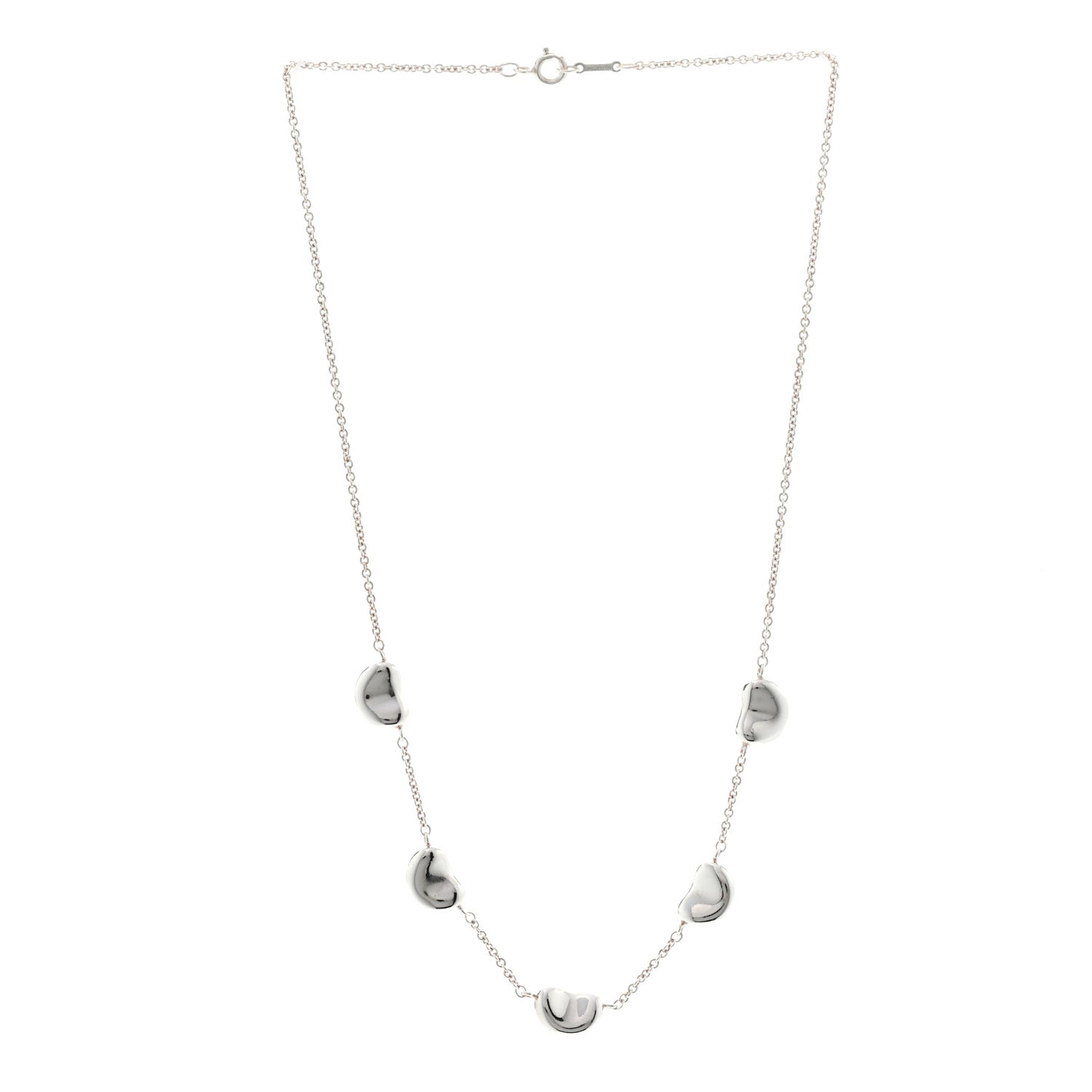 Sterling Silver Elsa Peretti Five Bean Pendant Necklace