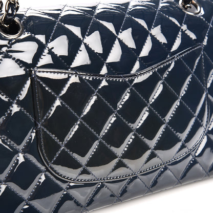 Chanel Patent Quilted Medium Double Flap Navy 8 of 8