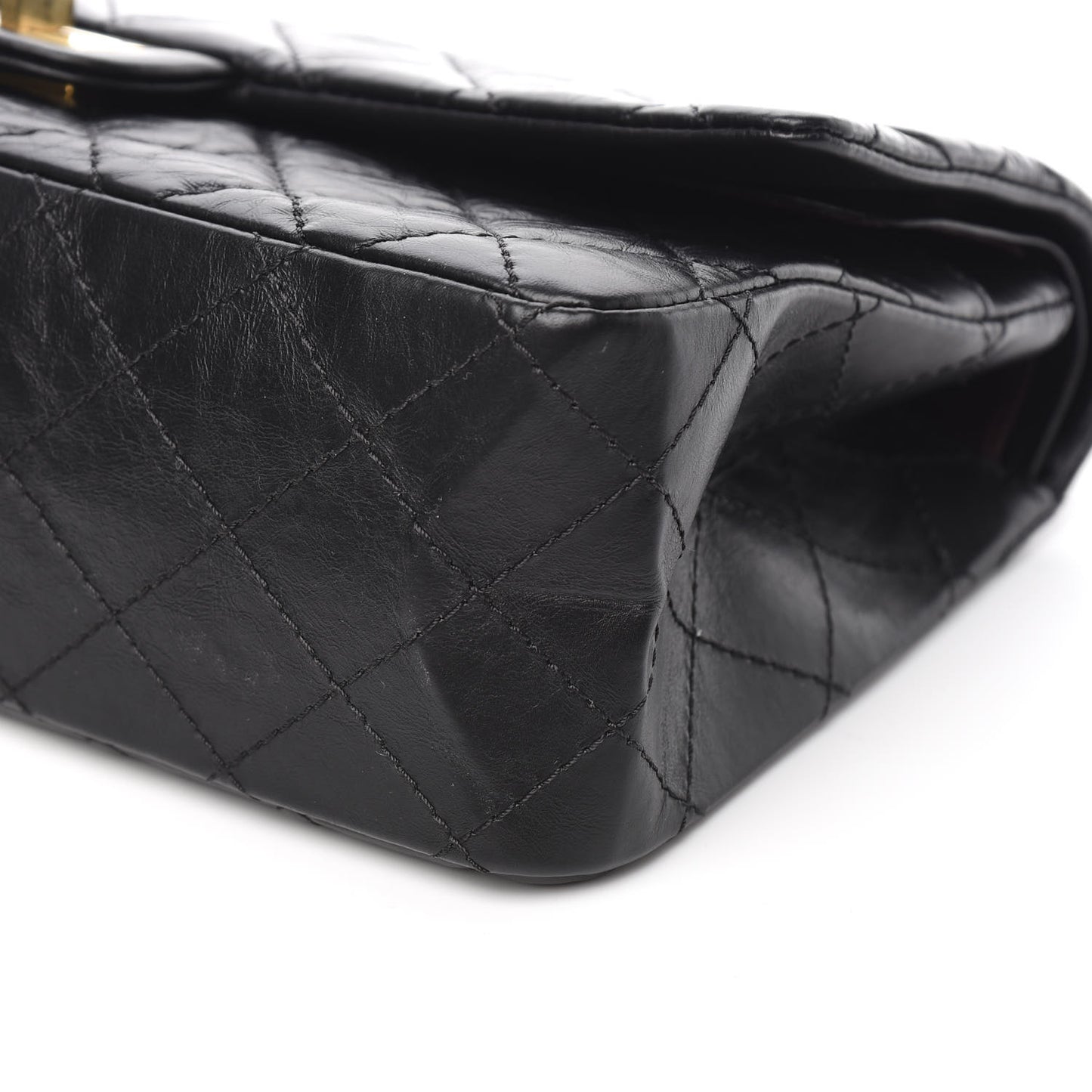 Aged Calfskin Quilted 2.55 Reissue 226 Flap Black