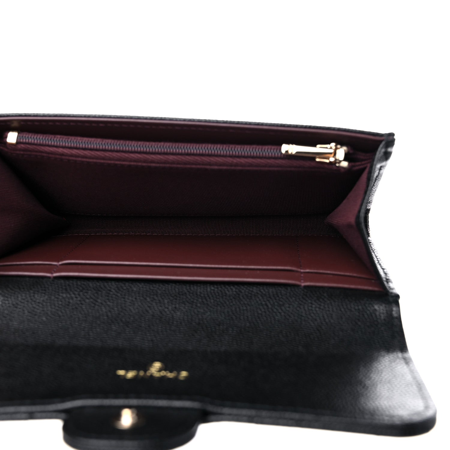 Chanel Caviar Quilted Medium Gusset Flap Wallet Black 5 of 11