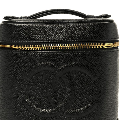Chanel Caviar Vanity Cosmetic Case Black 9 of 11